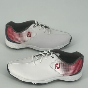 FootJoy Junior Dna Helix Golf Shoes Cleats Spikes Size 6M Red Navy Blue White